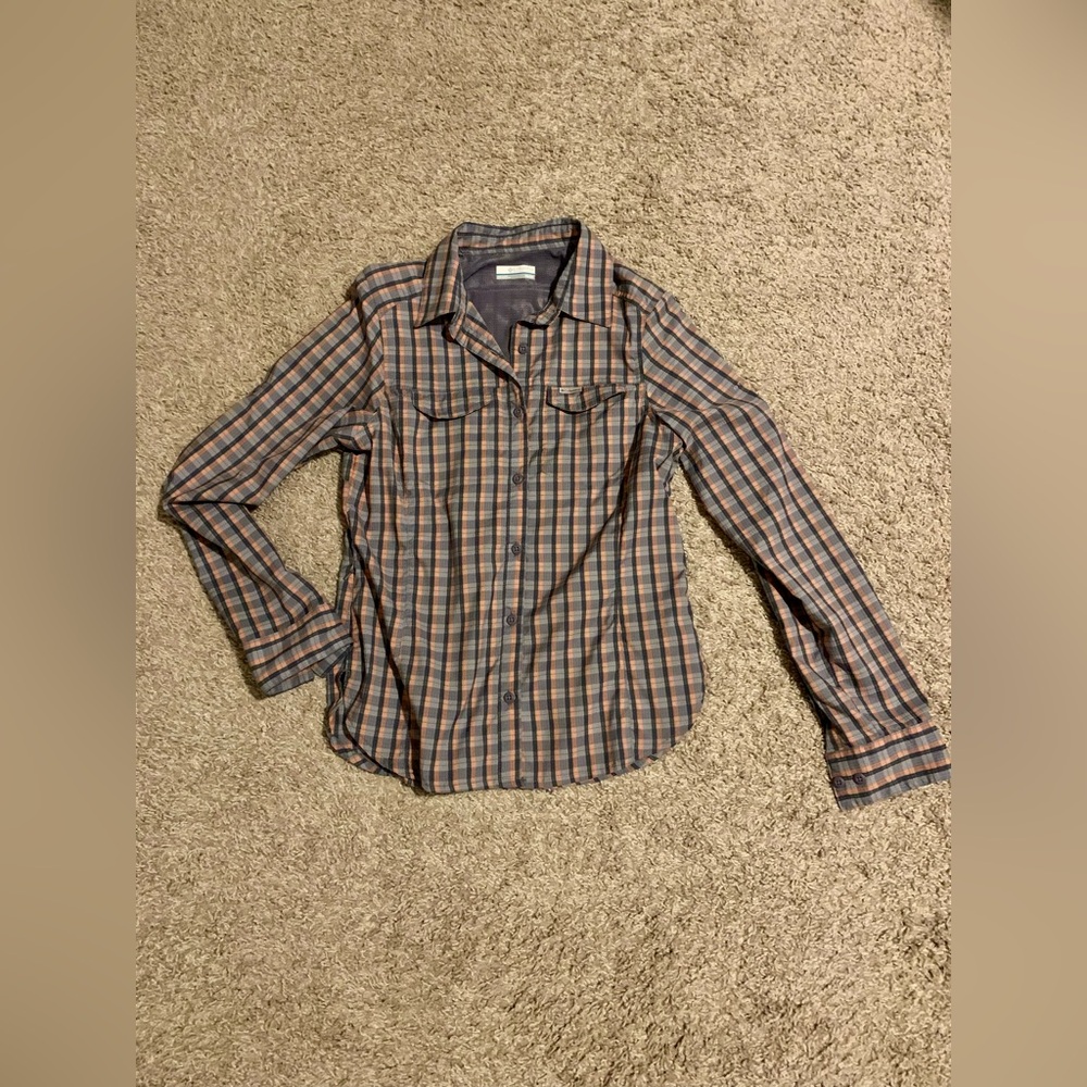 Columbia Omni-Shade Women’s Plaid Shirt, size XS